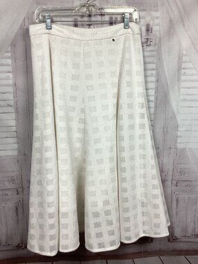 Harlyn White A line Midi Skirt M
